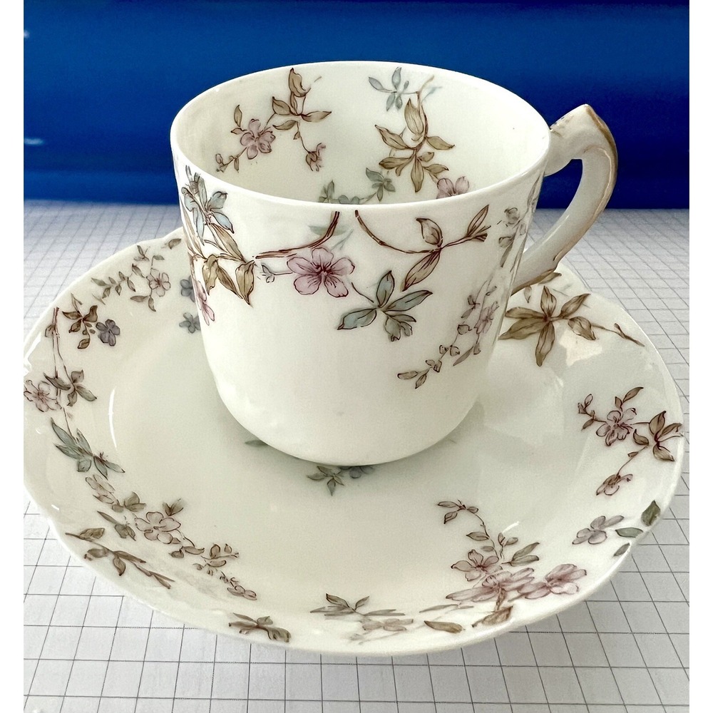 Vintage Haviland Limoges France expresso cup saucer For Charles  Van Heuser. G9